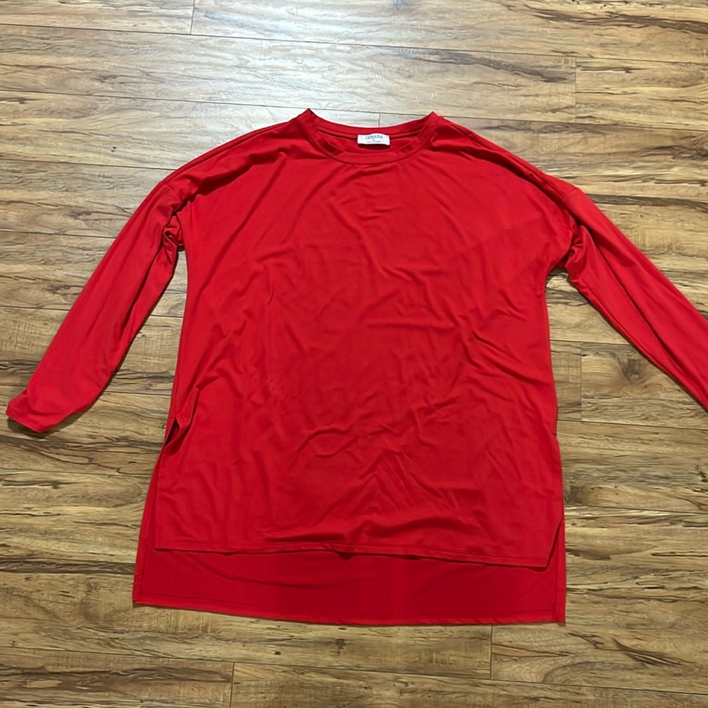 NWOT Red Zenana Oversized Blouse Size Large